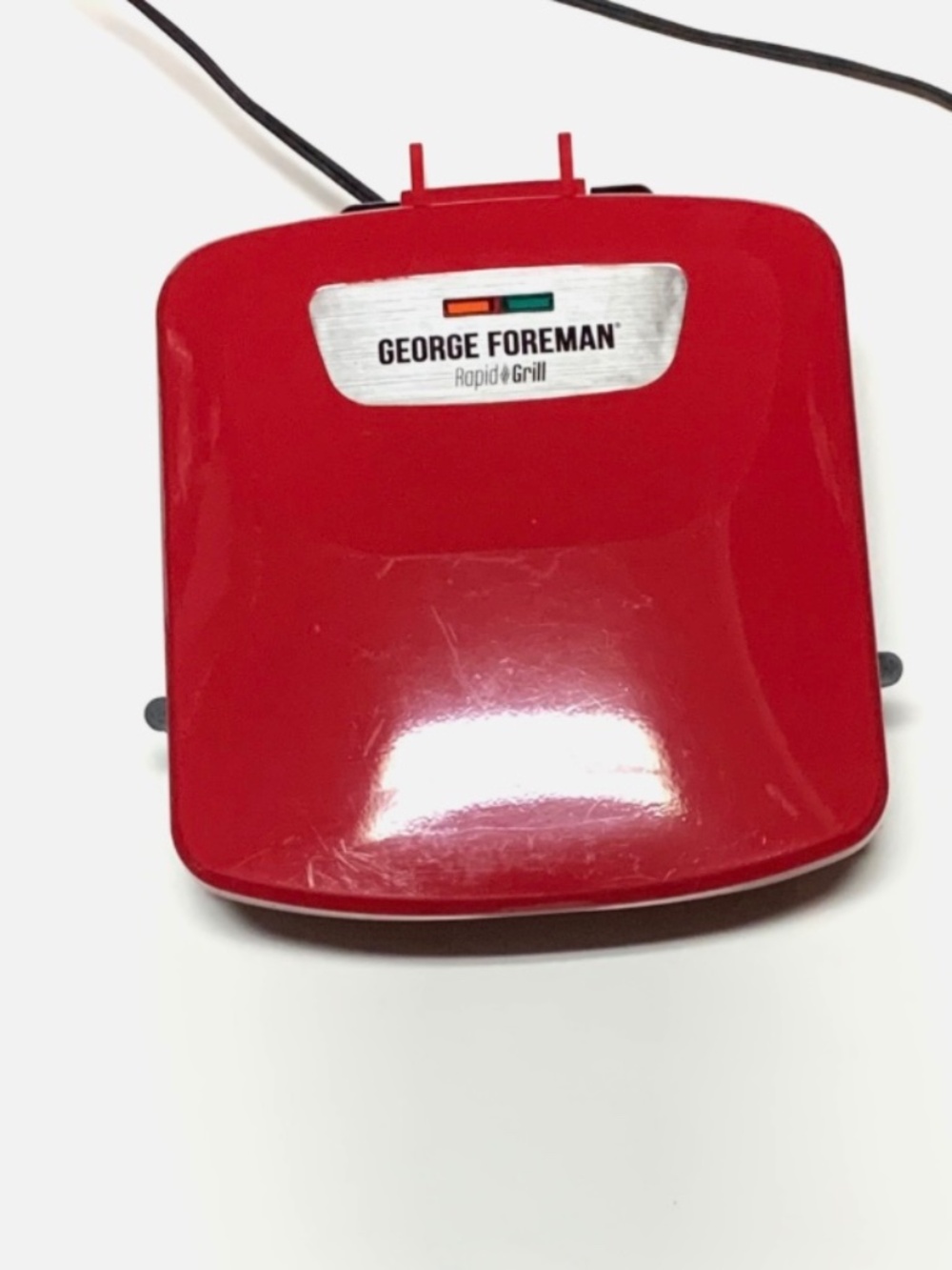 George Foreman Grill 4-Serving Removable Plates, Panini Press, Red